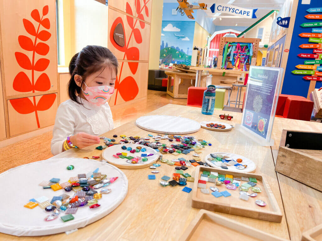 KidsQuest Children's Museum free play with all sorts of colored gems