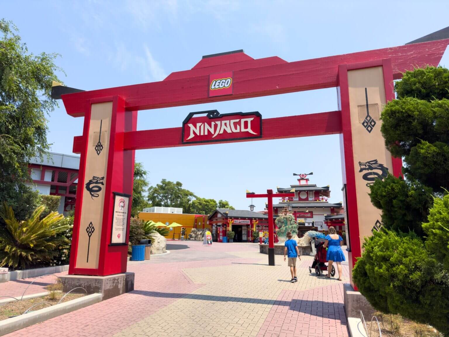 Ninjago entrance at Legoland Resort in Carlsbad, California, a fun kid-friendly activity when visiting San Diego with kids.