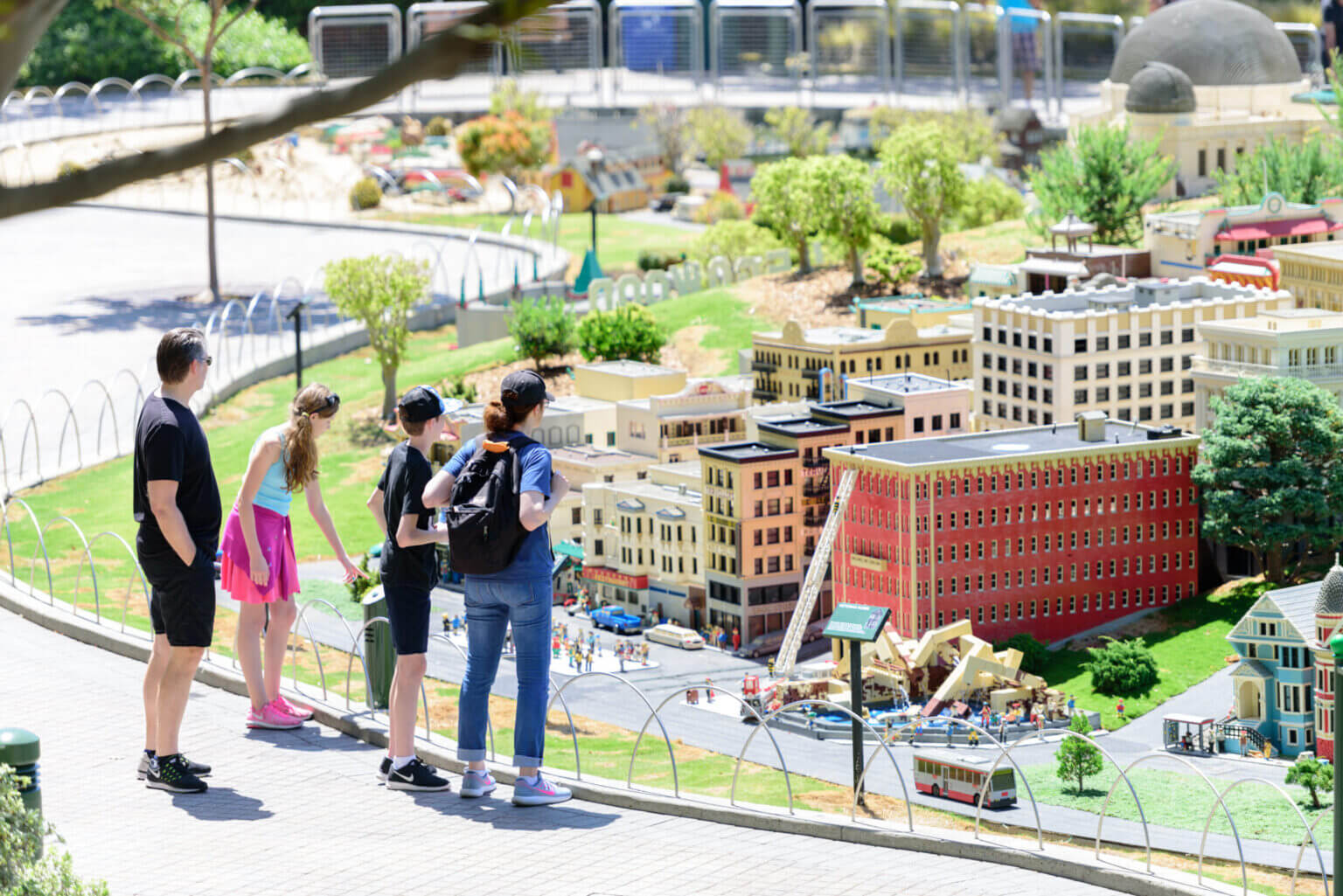 Miniland at Legoland California in Carlsbad, featuring mini replicas of iconic cities, all made entirely from LEGOs