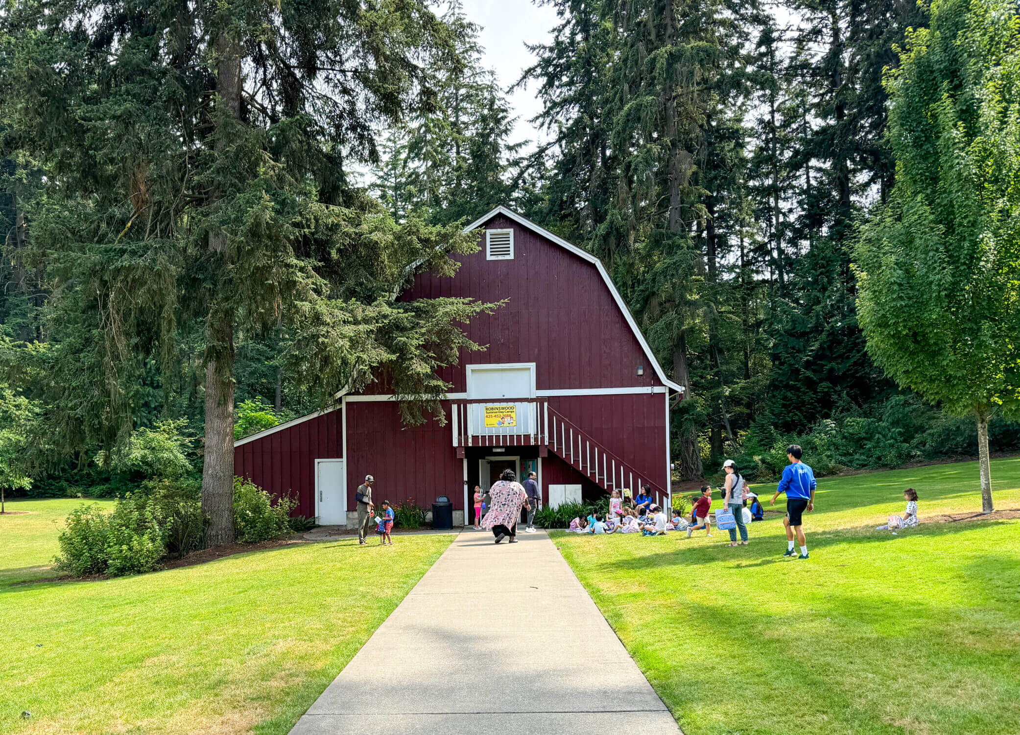Summer camp at Robinswood Park in Bellevue is a favorite for local families, offering a variety of outdoor activities in a safe, spacious, and scenic setting. In this moment, kids eagerly wait outside at the start of the day, ready for another adventure-filled session. With wide-open green fields, shaded trails, and playground areas, Robinswood Park provides the perfect backdrop for group games, nature walks, team sports, and creative play. The camps often include everything from classic summer fun like water games and scavenger hunts to themed weeks and structured skill-building sessions. Conveniently located in the heart of Bellevue, it’s a go-to destination for a well-rounded, outdoor summer camp experience.